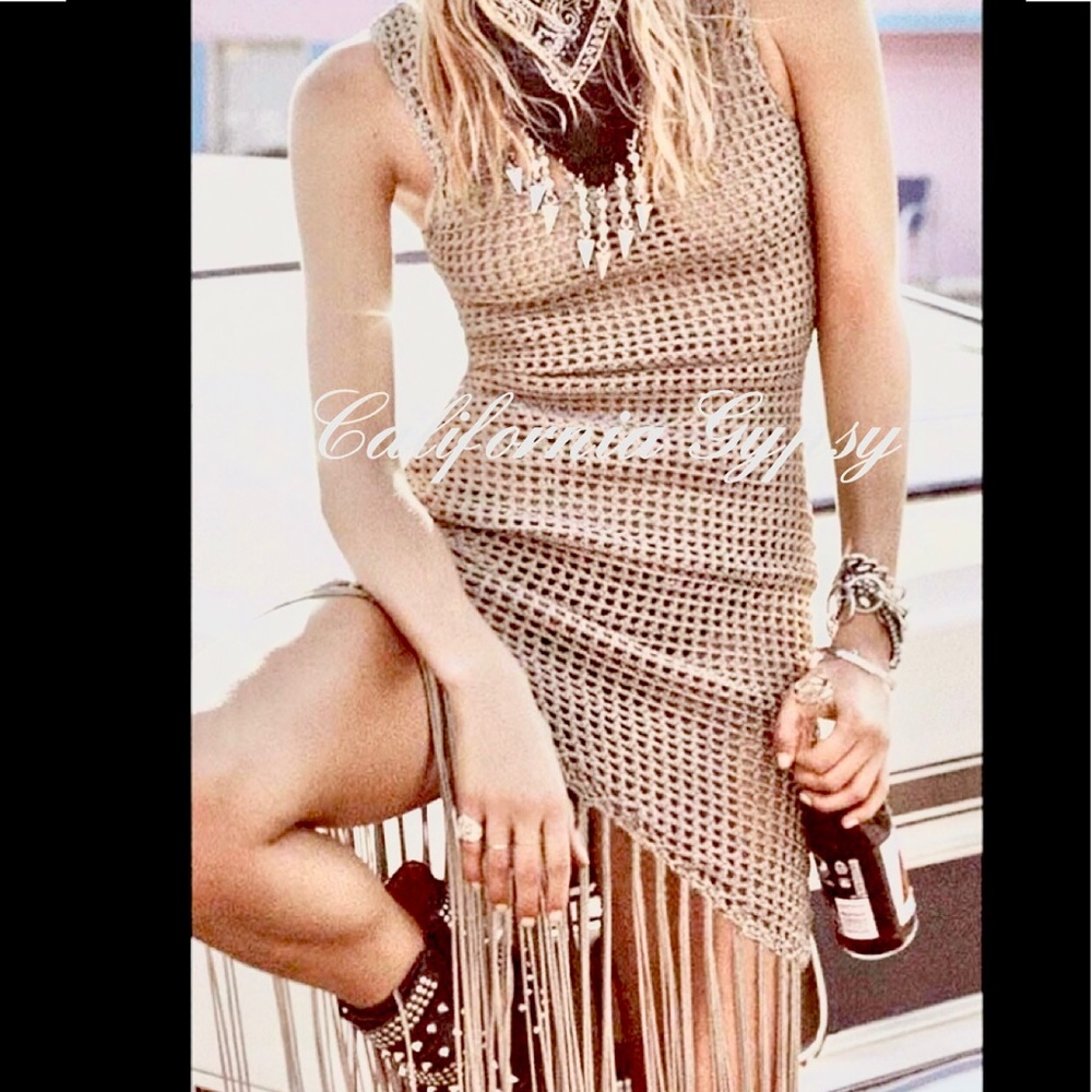 LAST ONE Western Knit Fringe Dress - Picture 1 of 4